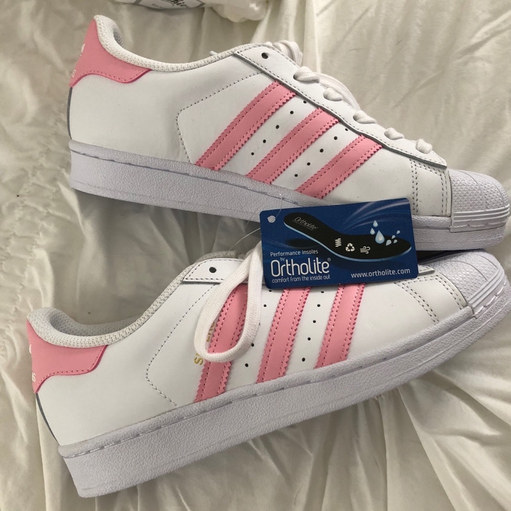Pink Adidas Superstars